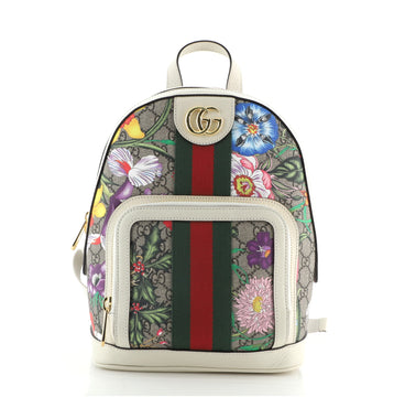 Gucci Ophidia Backpack Flora GG Coated Canvas Small