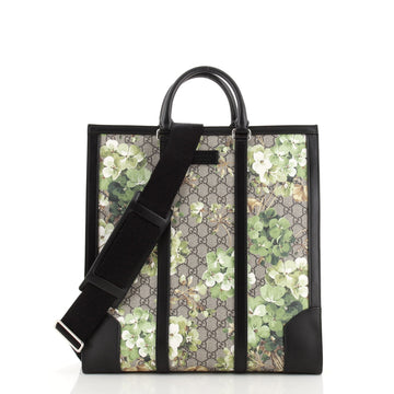 Gucci Convertible Tote Blooms Print GG Coated Canvas Tall