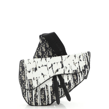 Christian Dior Saddle Crossbody Bag Limited Edition Printed Oblique Canvas