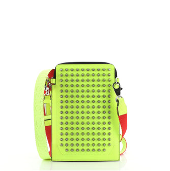 Christian Louboutin Loubilab Crossbody Bag Studded Fluorescent Leather
