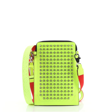 Christian Louboutin Loubilab Crossbody Bag Studded Fluorescent Leather