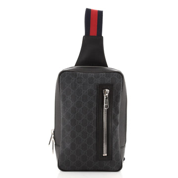 Gucci Soft Zip Sling Bag GG Coated Canvas Small