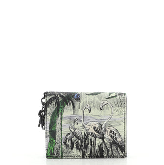 Christian Dior Toile de Jouy Card Case Printed Leather