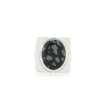 Louis Vuitton Chevaliere Ring Snowflake Obsidian and Metal