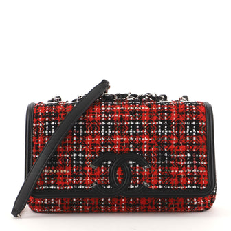 Chanel Filigree Flap Bag Quilted Tweed Medium