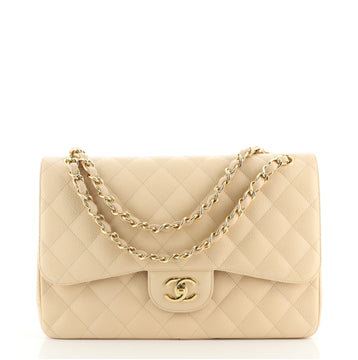 Chanel Classic Double Flap Bag Quilted Caviar Jumbo