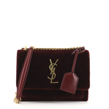 Saint Laurent Sunset Shoulder Bag Velvet Small