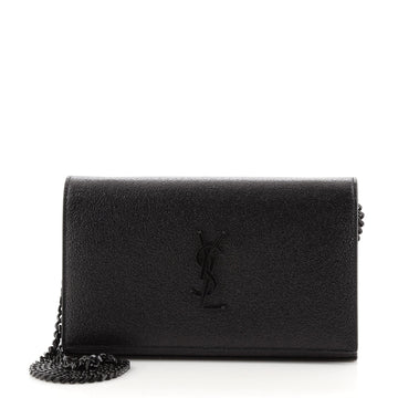 Saint Laurent Classic Monogram Wallet on Chain Leather