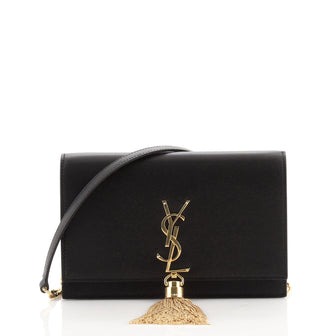 Saint Laurent Classic Monogram Tassel Chain Wallet Leather