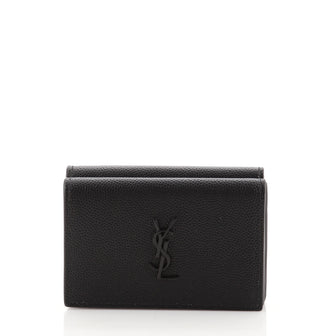Saint Laurent Monogram Trifold Wallet Leather Compact