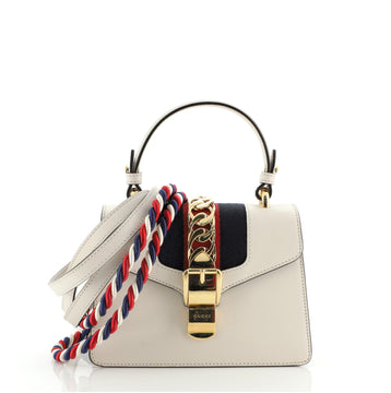 Gucci Sylvie Top Handle Bag Leather Mini