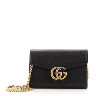 Gucci GG Marmont Chain Wallet Leather Mini