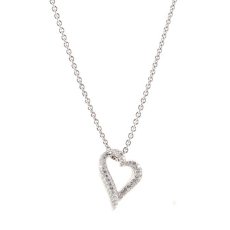 Boucheron Heart Pendant Necklace 18K White Gold with Diamonds