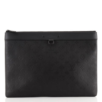 Louis Vuitton Discovery Pochette Monogram Shadow Leather GM