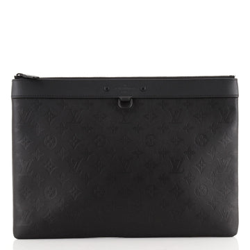 Louis Vuitton Discovery Pochette Monogram Shadow Leather GM