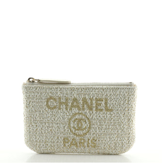 Chanel Deauville Pouch Raffia Mini