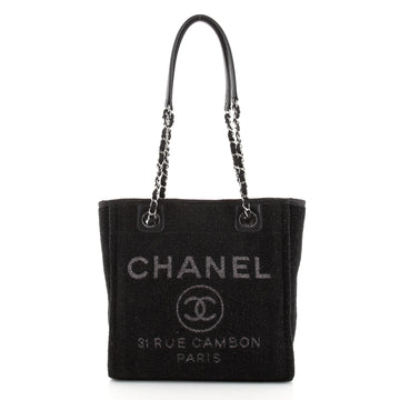 Chanel North South Deauville Tote Boucle Small