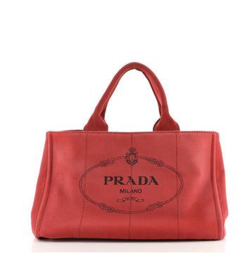 Prada Canapa Convertible Tote Canvas Medium