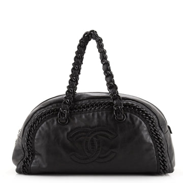 Chanel Resin Luxe Ligne Bowler Bag Calfskin Large