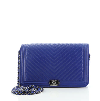 Chanel Boy Wallet on Chain Chevron Lambskin