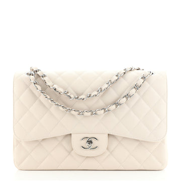 Chanel Classic Double Flap Bag Quilted Caviar Jumbo
