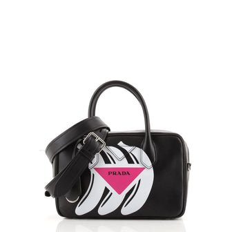 Prada Bauletto Bag Printed City Calf Medium