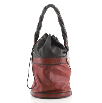 Fendi Palazzo Bucket Bag Studded Leather Small