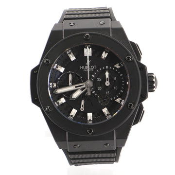 Hublot Big Bang King Power Black Magic Chronograph Automatic Watch Titanium and Ceramic with Carbon and Rubber 48