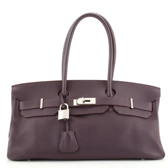 Hermes Birkin JPG Bag Purple Clemence with Palladium Hardware 42