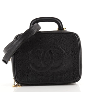 Chanel Vintage Timeless Zip Around Vanity Case Caviar Medium