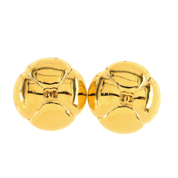 Chanel CC Clover Clip-On Earrings Metal