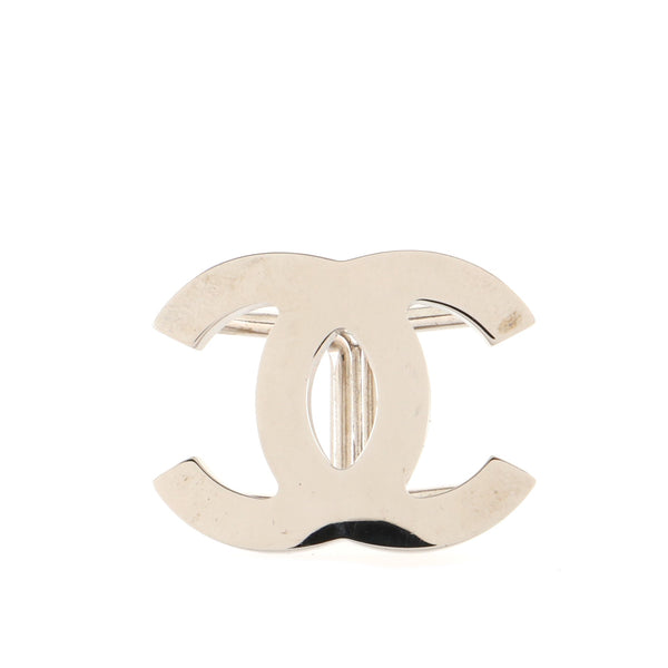 Chanel CC Scarf Ring Metal Silver 7739638