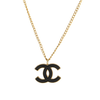 Chanel CC Pendant Necklace Metal with Enamel
