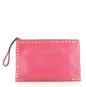 Valentino Rockstud Pouch Leather Large