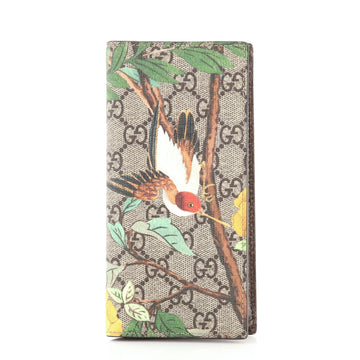 Gucci Bifold Wallet Tian Print GG Coated Canvas Long