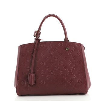Louis Vuitton Montaigne Handbag Monogram Empreinte Leather MM