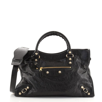 Balenciaga City Giant Studs Bag Leather Medium