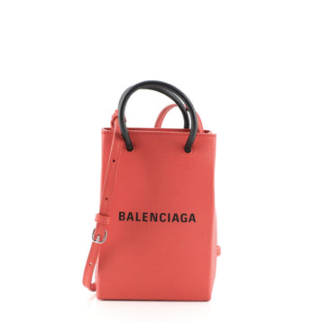 Balenciaga Shopping Phone Holder Leather