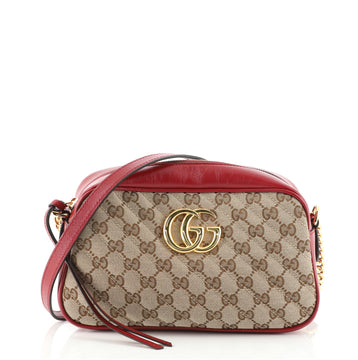 Gucci GG Marmont Shoulder Bag Diagonal Quilted GG Canvas Small