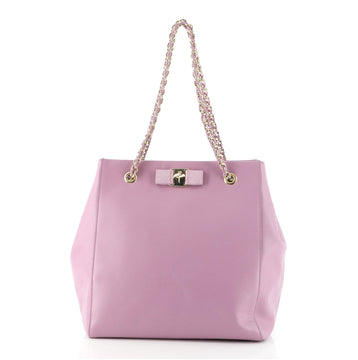 Salvatore Ferragamo Melike Tote Saffiano Leather North South