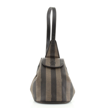 Fendi Pequin Sling Backpack Coated Canvas Medium