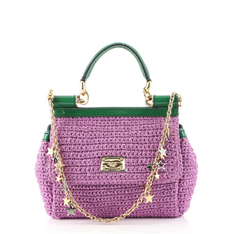 Dolce & Gabbana Miss Sicily Bag Woven Raffia Small