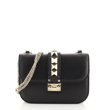 Valentino Glam Lock Shoulder Bag Leather Small