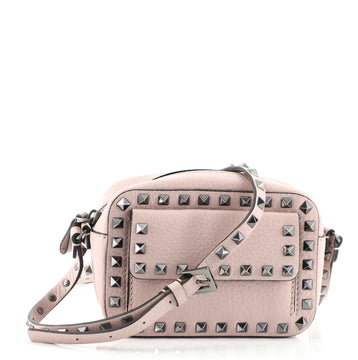 Valentino Rockstud Pocket Camera Crossbody Bag Leather Small