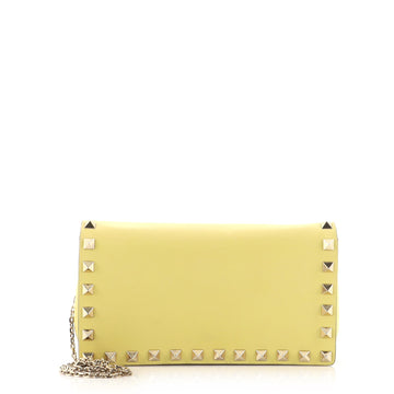 Valentino Rockstud Full Flap Chain Crossbody Bag Leather Small