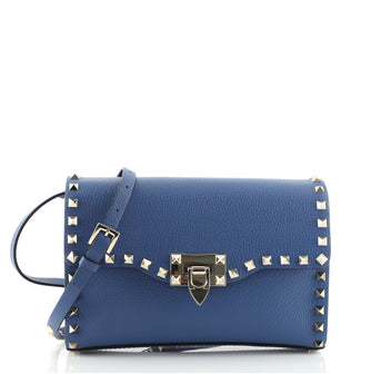 Valentino Rockstud Flip Lock Flap Bag Leather Medium