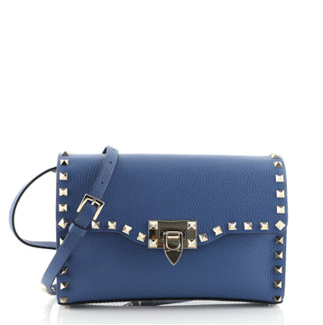 Valentino Rockstud Flip Lock Flap Bag Leather Medium