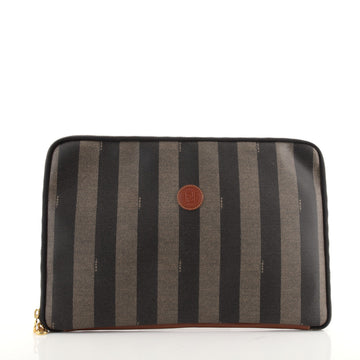Fendi Pequin Document Holder Coated Canvas Large