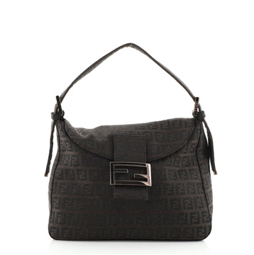 Fendi Double Flap Bag Zucchino Canvas Medium