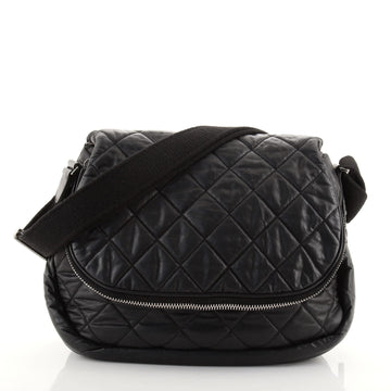 Chanel Expandable Flap Messenger Quilted Aged Calfskin Large
